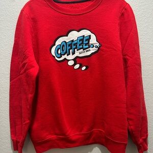 Dutch Bros Red 'Coffee' Graphic Sweatshirt